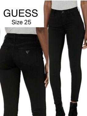 Guess Curve X Black Skinny Jeans 💪 - Size 25 - Like New!